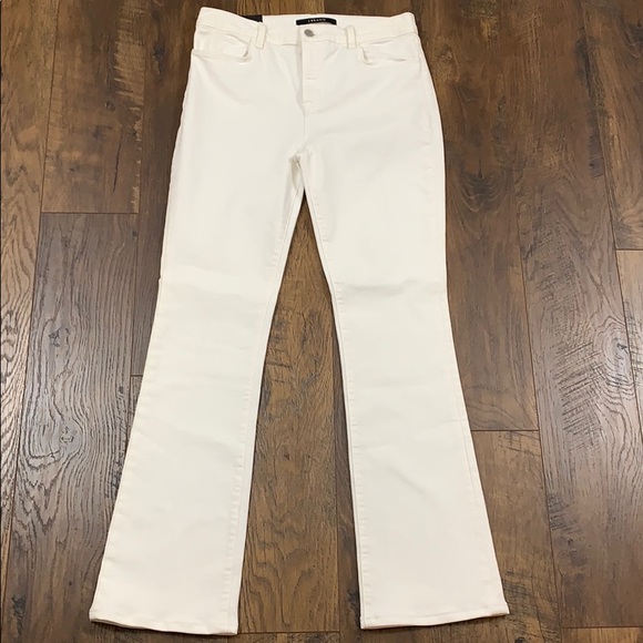 J Brand Hi-Rise REMY slim boot off-white jeans - Picture 4 of 8